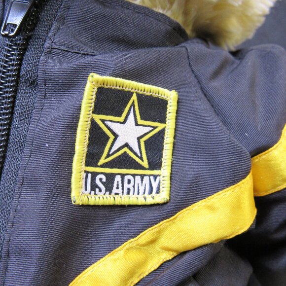 US Army Bear Forces of America Bear Plush Black Gold PT Fitness Windbreaker 1989 - Picture 10 of 11